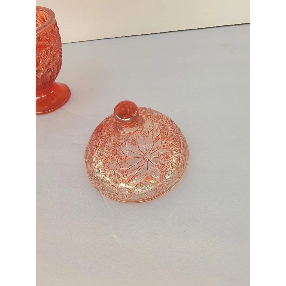Vintage Avon Cape Cod Ruby Red Covered Candy Dish Pedestal Compote w/Lid 6